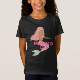 Camiseta de sirena negra para niños