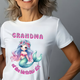Camiseta de sirena personalizada Abuela de la cump