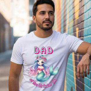 Camiseta de sirena personalizada de cumpleaños de 