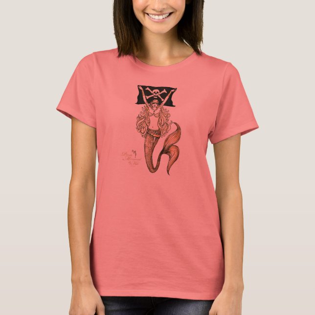 Camiseta de sirena pirata de oro ~ de Kat (Anverso)