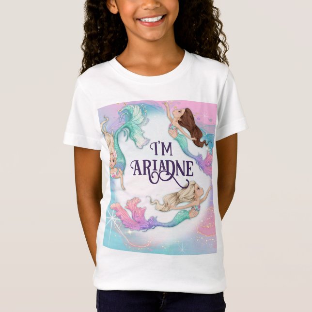 Camiseta de sirenas de Bonito personalizada (Anverso)