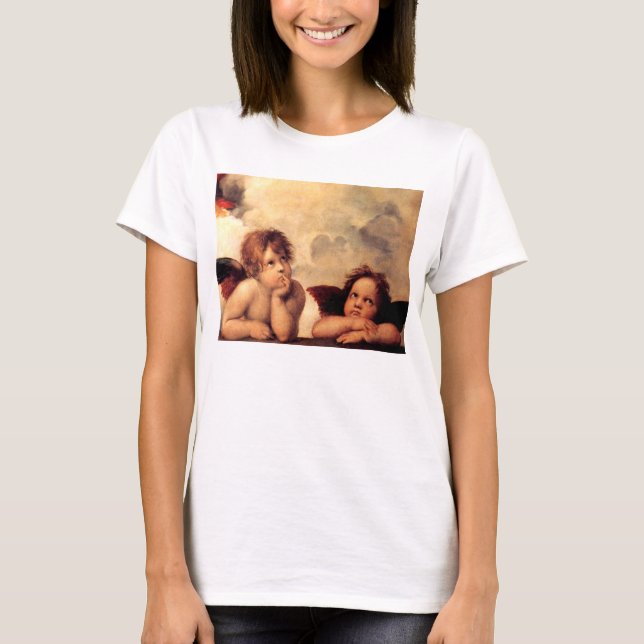 Camiseta de Sistine Madonna de las querubes de (Anverso)