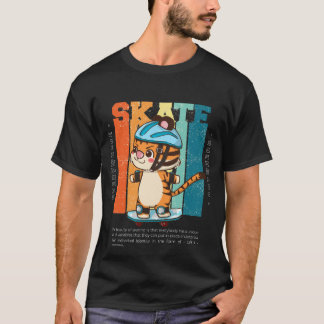 Camiseta de skate para niños Retro Vintage Tigre S