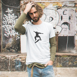 Camiseta de skater con silueta de monopatín de mod