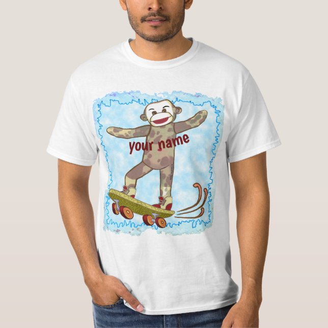 Camiseta de Skater de Mono de Calcetín (Anverso)