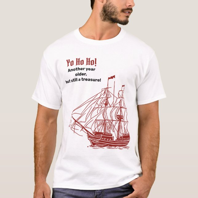 Camiseta de sketch de barcos de época (Anverso)