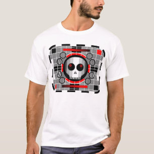 Camiseta de Skull TV de los hombres blanco básico