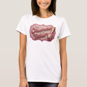 Camiseta de slogan CHAMPÁN ROSA ES MI TERAPIA