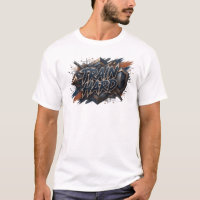 Camiseta de slogan Navy TRAIN HARD de moda