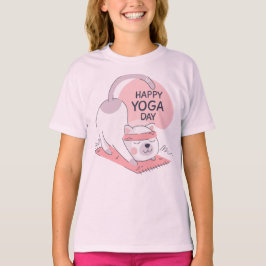 Camiseta de Sloth del Día Feliz de Yoga, Camiseta