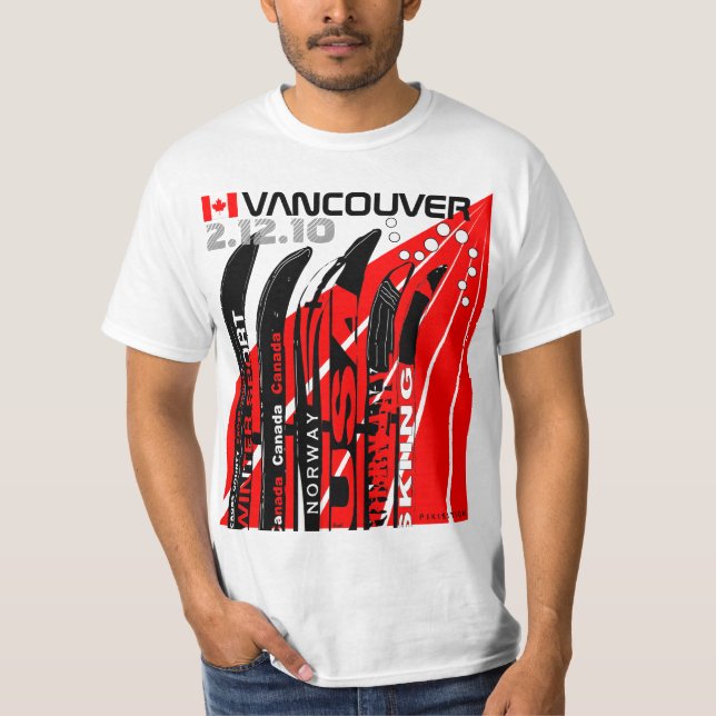 Camiseta de Snowblade CA del deporte de invierno (Anverso)