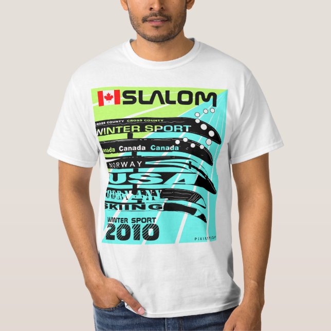 Camiseta de Snowblade del deporte de invierno del (Anverso)