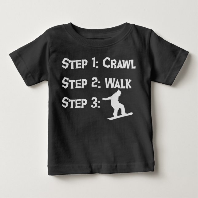 Camiseta de snowboard para bebé (Anverso)