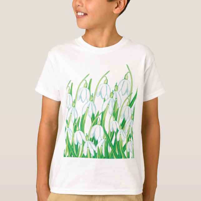 Camiseta de Snowdrops de primavera (Anverso)