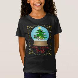 Camiseta de Snowglobe del árbol de navidad de la