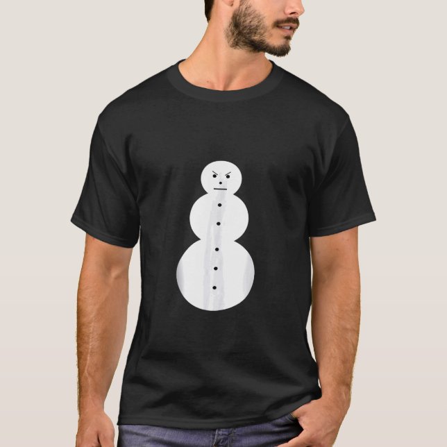 camiseta de snowman jeezy - Funny Angry Snowman Ta (Anverso)