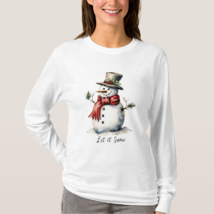 Camiseta de Snowman Long Sleeve