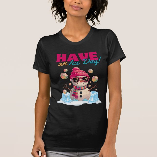 Camiseta de Snowman para los navidades "ten un día (Anverso)