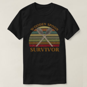 camiseta de sobreviviente de cuchara de madera