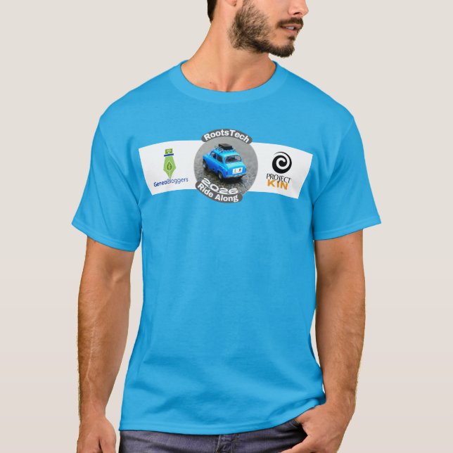 Camiseta de socios de RootsTech Ride Along (azul t (Anverso)