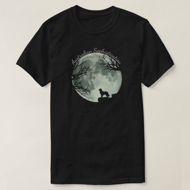 Camiseta de Sofisticación de Pastor Australiano (Diseño del anverso)