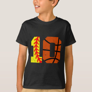 Camiseta de Softll Sketll Número 10 Cumpleaños Div