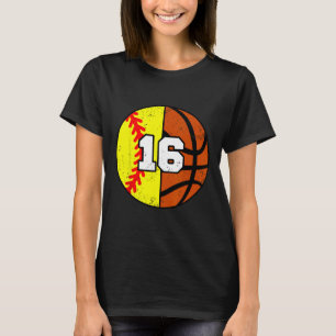 Camiseta de Softll Sketll Número 16 Cumpleaños Div