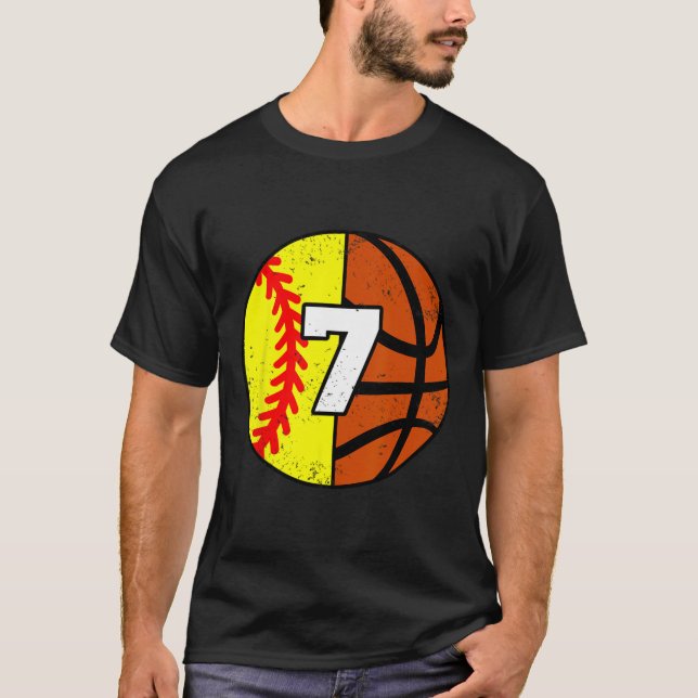 Camiseta de Softll Sketll Número 7 Cumpleaños Dive (Anverso)