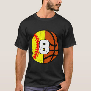 Camiseta de Softll Sketll Número 8 divertida para 