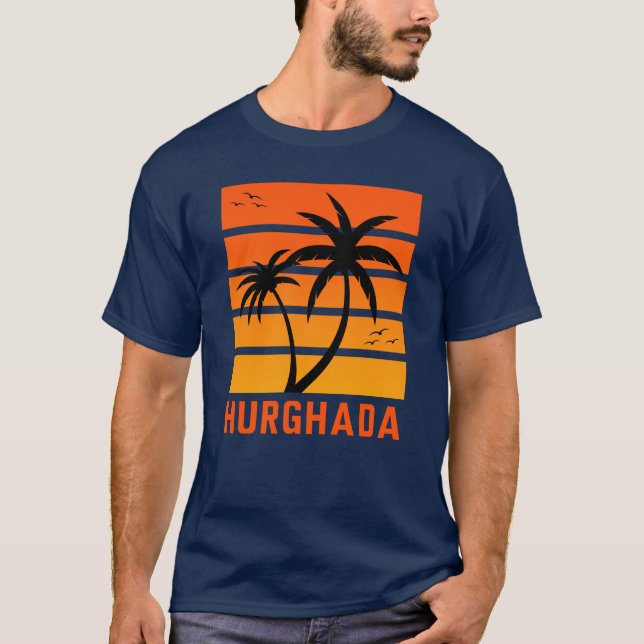 Camiseta de sol azul Hurghada Naranja ventilado ma (Anverso)