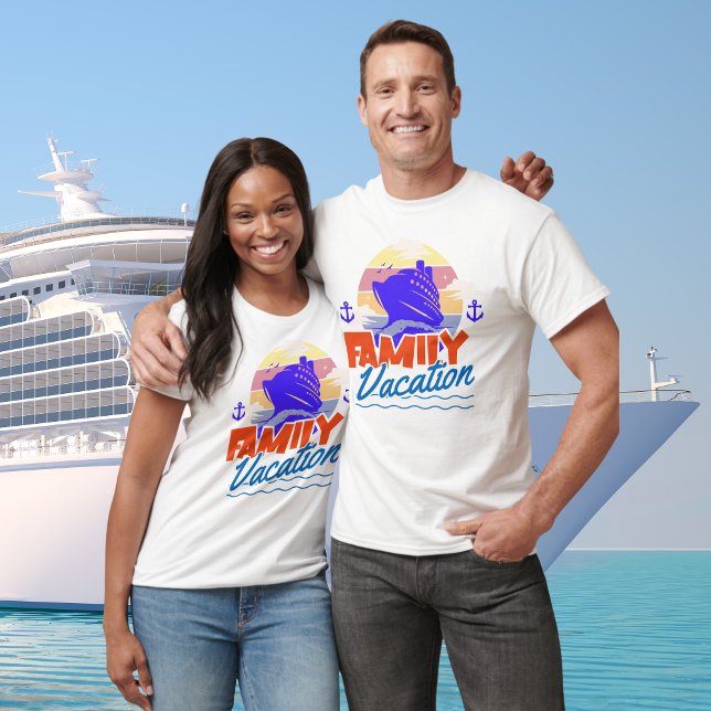 Camiseta de sol de Naranja azul de crucero familia (Subido por el creador)