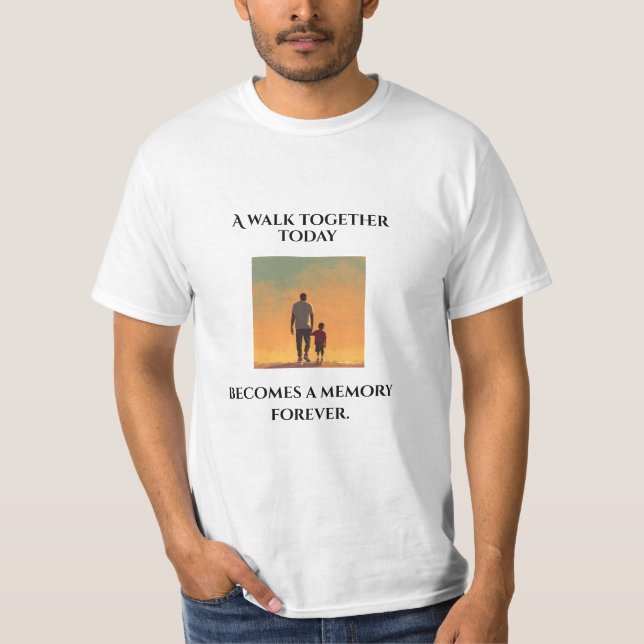 Camiseta de sol padre e hijo - "Un paseo juntos ho (Anverso)