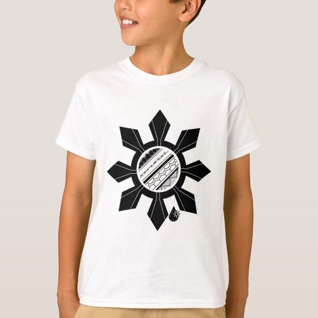 Camiseta de sol tribal filipina para niños (Anverso)