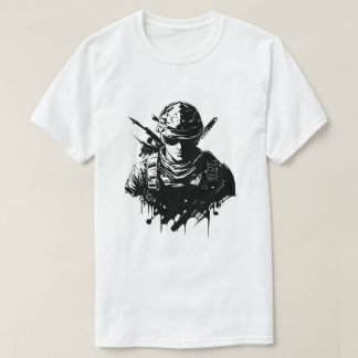 Camiseta de soldado orgulloso: honor, coraje y fue