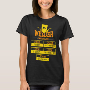 Camiseta de soldador para un herrero de soldadura 