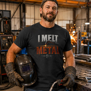 Camiseta de soldador que derrite metal Camiseta di