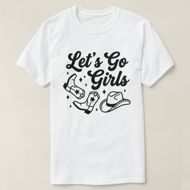 Camiseta de soltera de Chicas Vamos Western (Diseño del anverso)