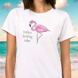 Camiseta de soltera de flamenco para dama de honor