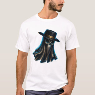 Camiseta de sombrero de vaquero fantasma oscuro
