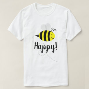 Camiseta de sonrisa feliz "Bee Happy"