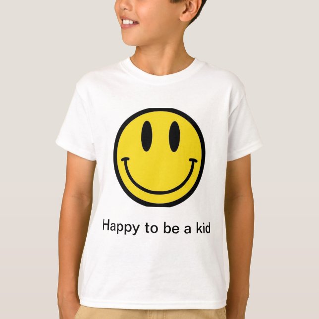 Camiseta de sonrisa "Happy to be kid" (Anverso)