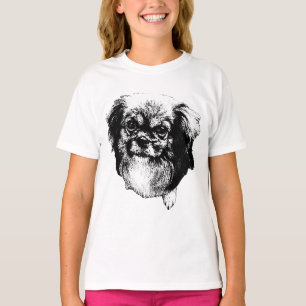 Camiseta de Spaniel Tibetano - Cara de Perro Tinta