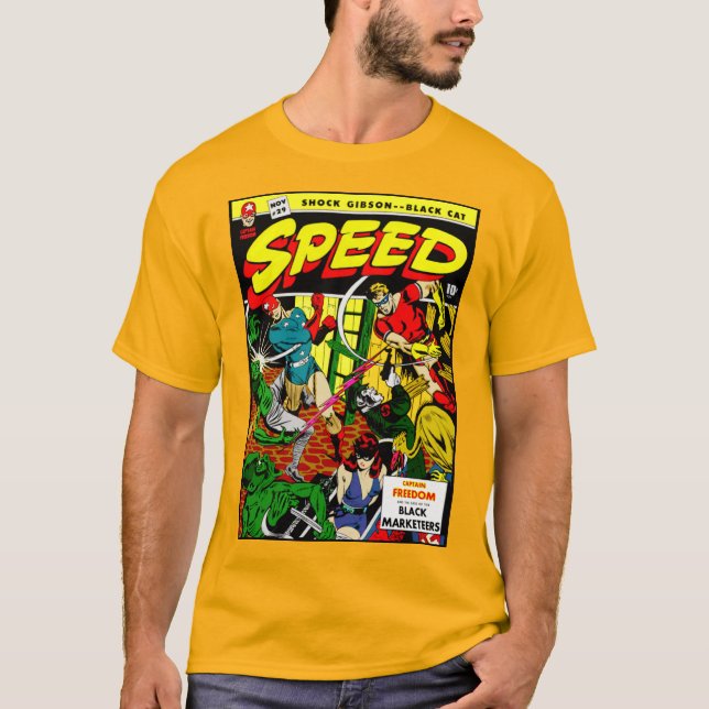 Camiseta de SPEED Comics de los años 40 (Anverso)