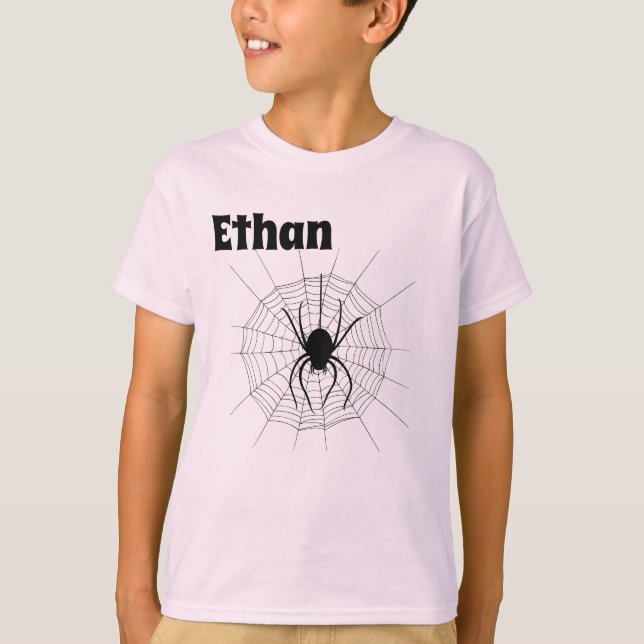 Camiseta de Spider y Spiderweb de Personalizable d (Anverso)