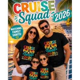 Camiseta de Squad de Crucero 2026 - Vacaciones Fam