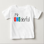 Camiseta de Sr. Onederful Wonderful Kids Birthday<br><div class="desc">Deje su pequeño mostrar apagado su primer cumpleaños en una manera de la diversión con esta camisa de Sr. Onederul.</div>