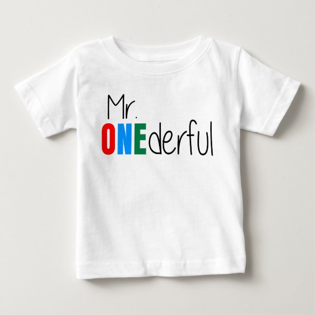 Camiseta de Sr. Onederful Wonderful Kids Birthday (Anverso)