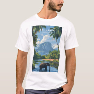 Camiseta de Sri Lanka Elefante Río Jungla para Hom