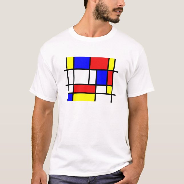 Camiseta De Stijl – Style Mondrian coloré et géométrique (Anverso)