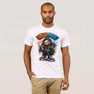 Camiseta de Streetwear con Graffiti de Pato